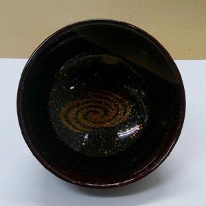 輪島塗 ぐい飲み 端反り形 -銀河の蒔絵仕上げ- [内外黒タメ色]　梨地、螺鈿・切り金入り