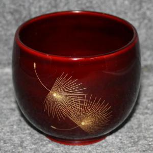 輪島塗 フリーカップ -飛花の沈金仕上げ- [内外朱タメ色]