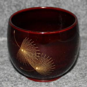 輪島塗 フリーカップ -飛花の沈金仕上げ- [内外黒タメ色]