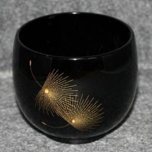 輪島塗 フリーカップ -飛花の沈金仕上げ- [内外黒色]